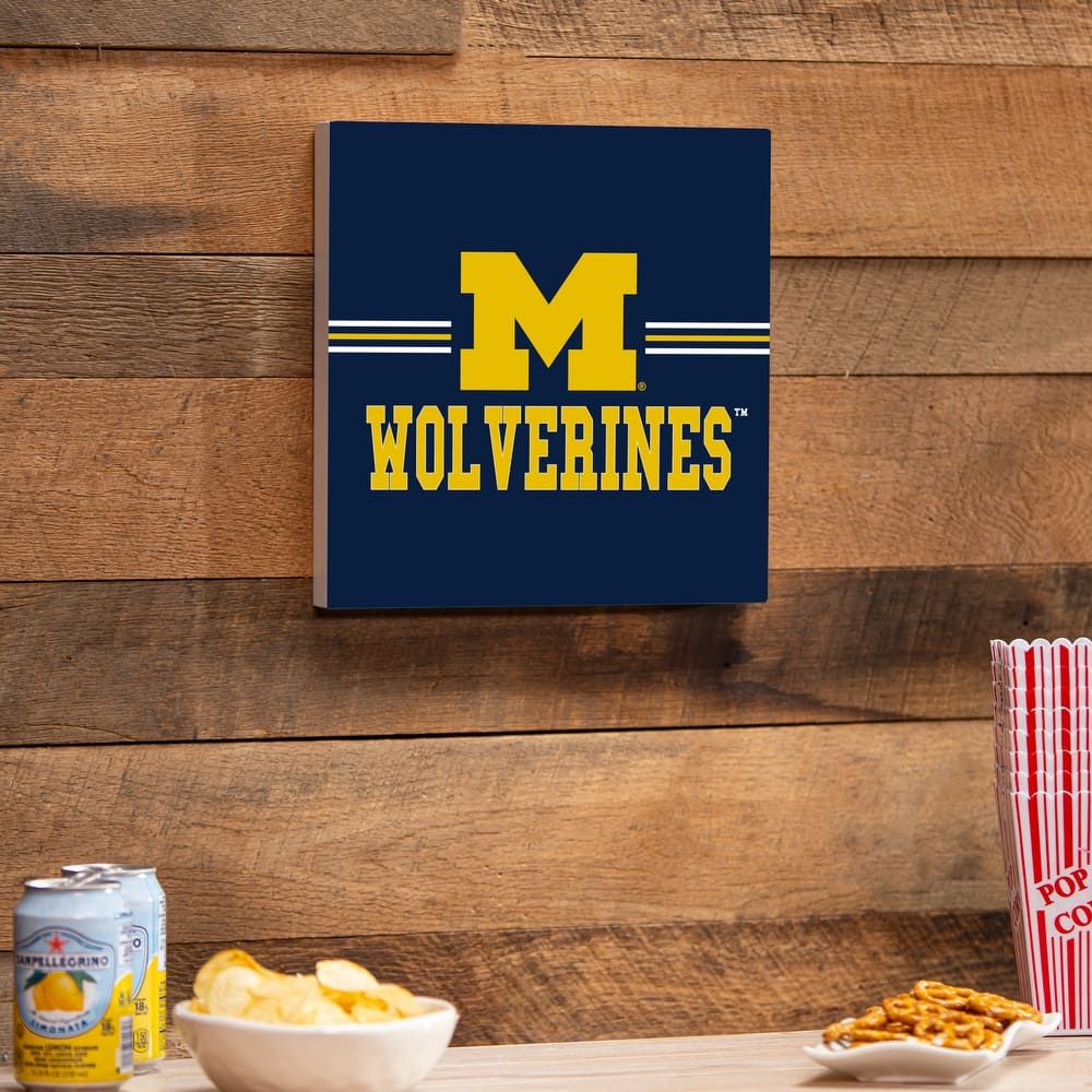 University Of Michigan Wooden Door Decor Wall Sign - Multi-Color