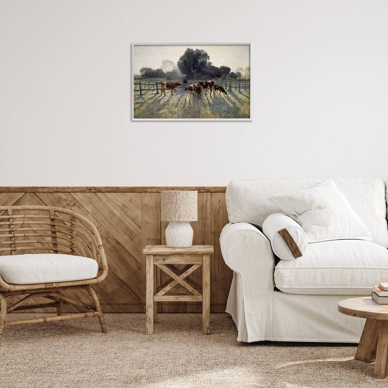 Stupell Elioth Gruner Morning Cows Framed Giclee Art Design By Arlington Prints