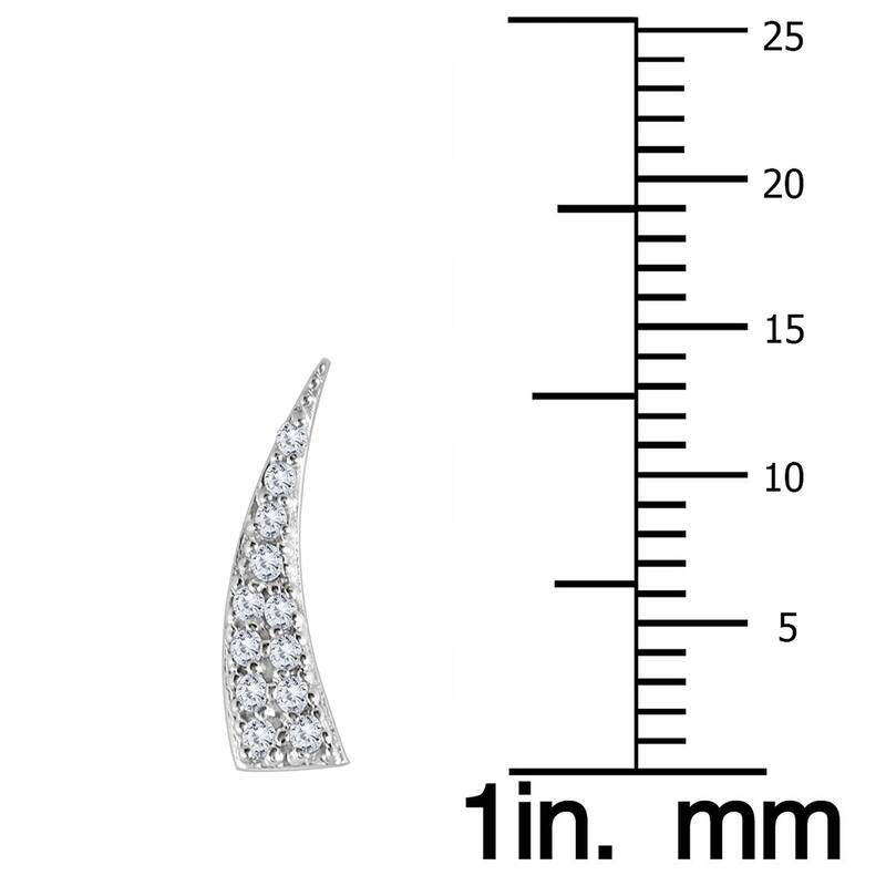 Marquee 1/4 Carat TW Diamond Climber Earrings in 14K White Gold