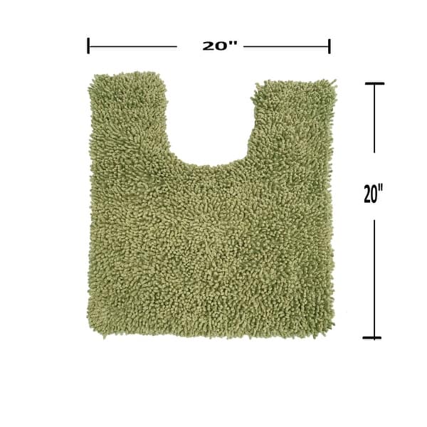 dimension image slide 5 of 9, Fantasia Contour Rug, Cotton Soft, Water Absorbent, Non Slip U Shape Contour Rug Machine Washable 20"x20" Contour