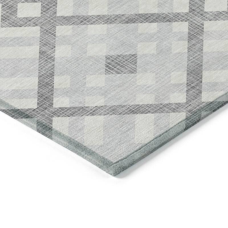 Machine Washable Indoor/ Outdoor Chantille Contemporary Trellis Rug