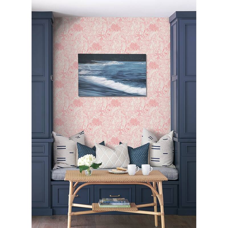 NuWallpaper Under the Sea Coral Peel and Stick Wallpaper - N/A