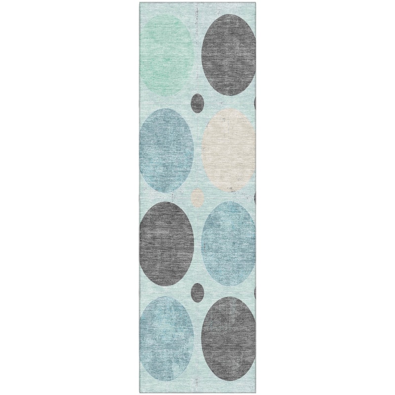 Premium Washable Super Soft Casual Circles Mayfield Rug
