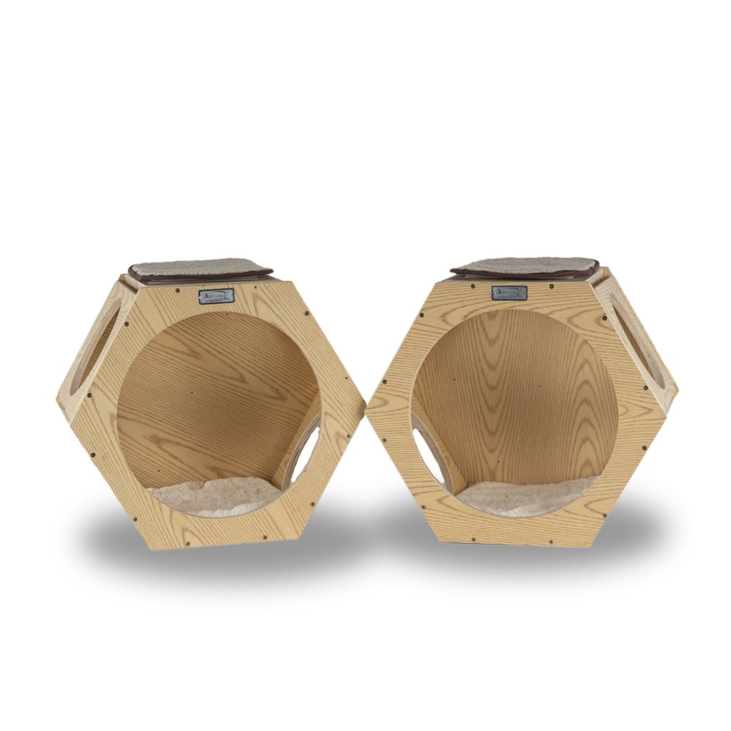 Real Wood Wall Series Set of Two Natural Wood Wall Tree Additions