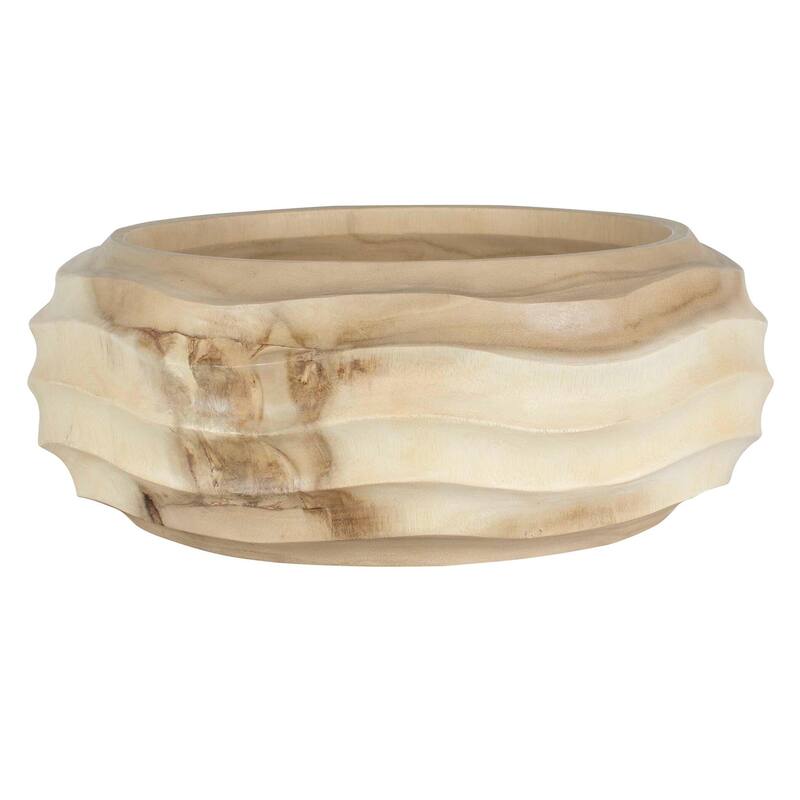 Uttermost 17136 Waveform 16" Wide Wood Decorative Bowl