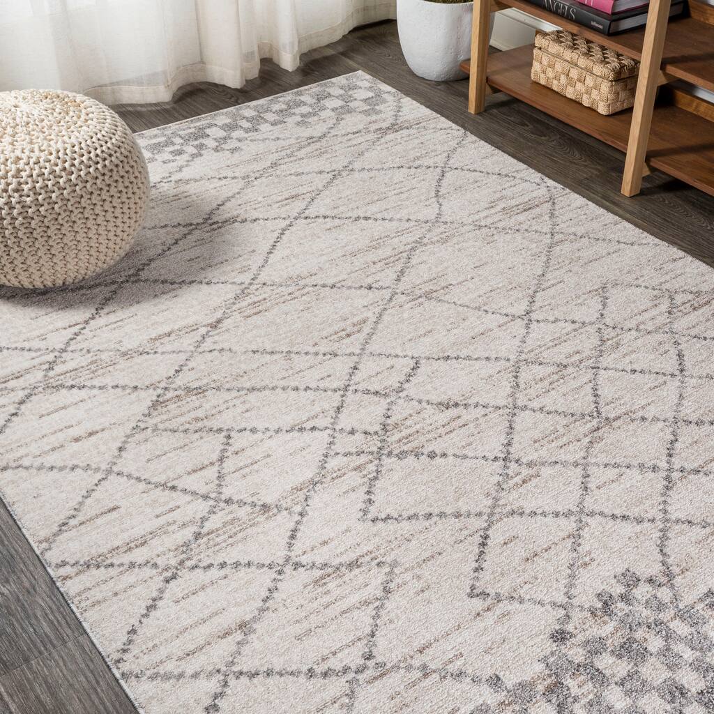 JONATHAN Y Ifrane Moroccan Modern Diamond Area Rug