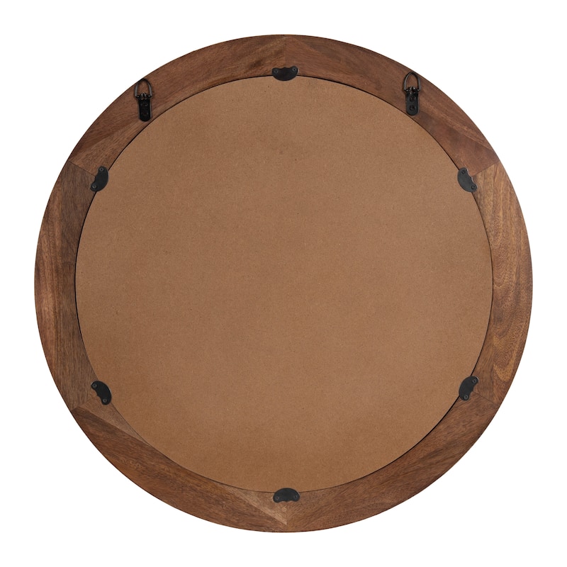 Kate and Laurel Oman Ribbed Round Mirror - 26x26