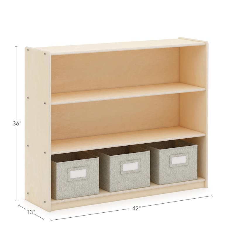 Guidecraft EdQ Essentials Three Shelf Open Storage 36"