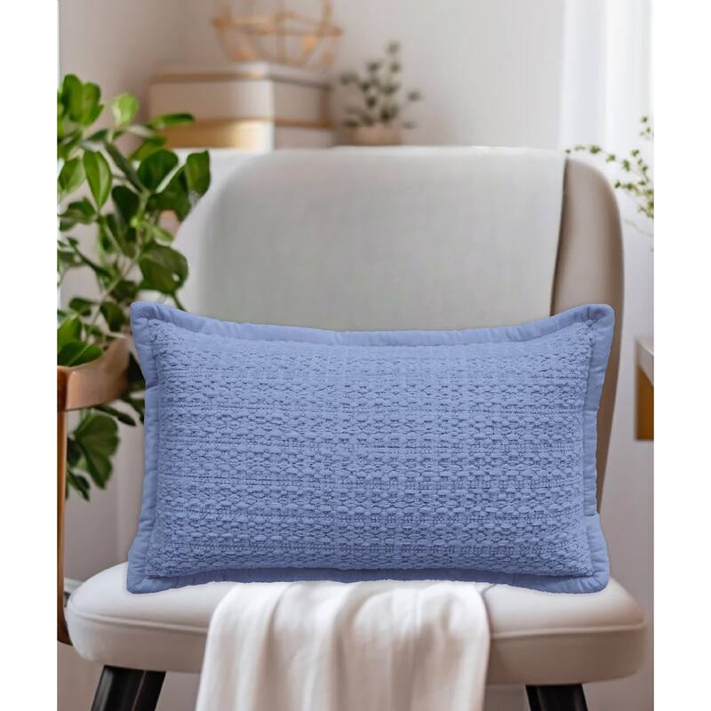 Vibhsa Honeycomb Handwoven Textured Pillow, 14" x 24"