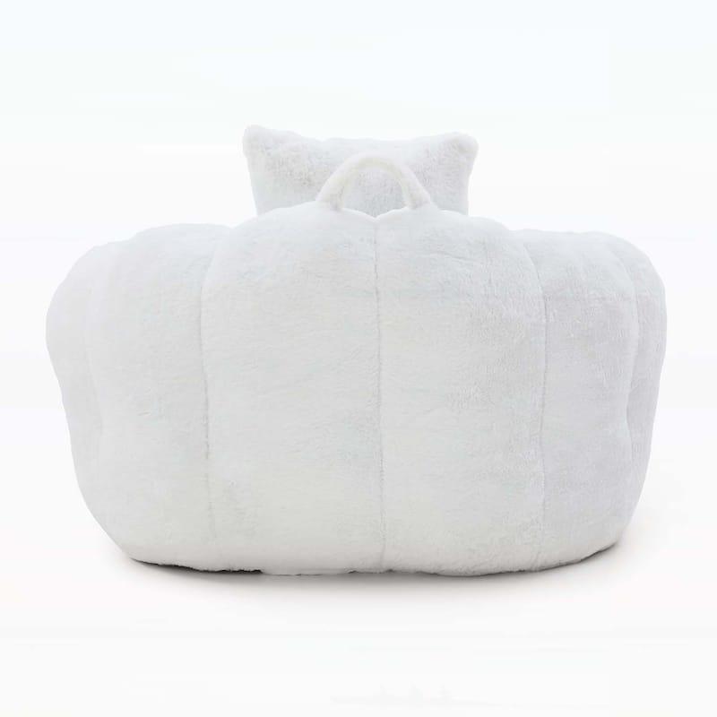 Bean Bag Chair with Footstool,Oversized Shell-Shaped Comfort Sofa