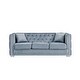 preview thumbnail 5 of 21, Silver Orchid Kovanko Velvet Upholstered Sofa Blue