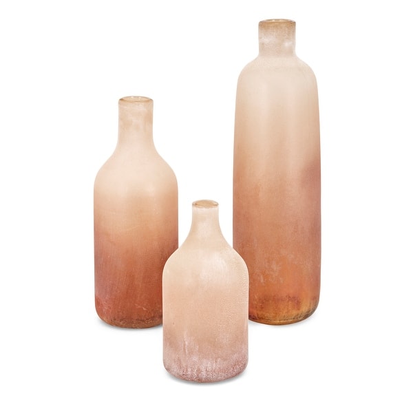 Shop 18 Pale Red Frosted Ombre Finish Decorative Large Glass