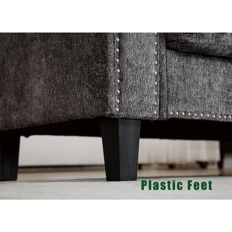5-Seat Modular Sofa with Storage Ottoman and Reversible Chaise