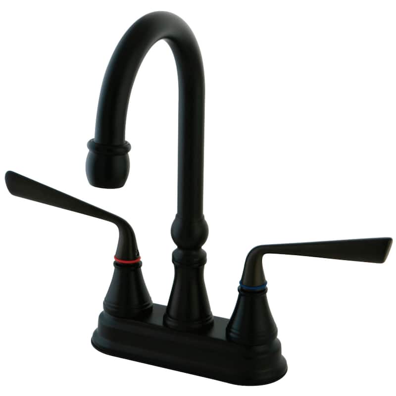 Kingston Brass Silver Sage Deck Mounted Bar Faucet with Metal Lever