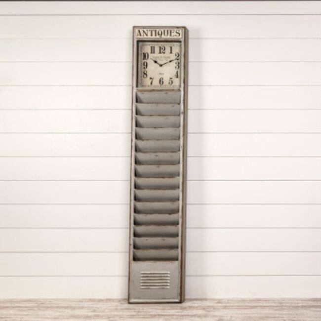 Antiques Standing Clock - 14.25"L x 3.5"W x 75"H