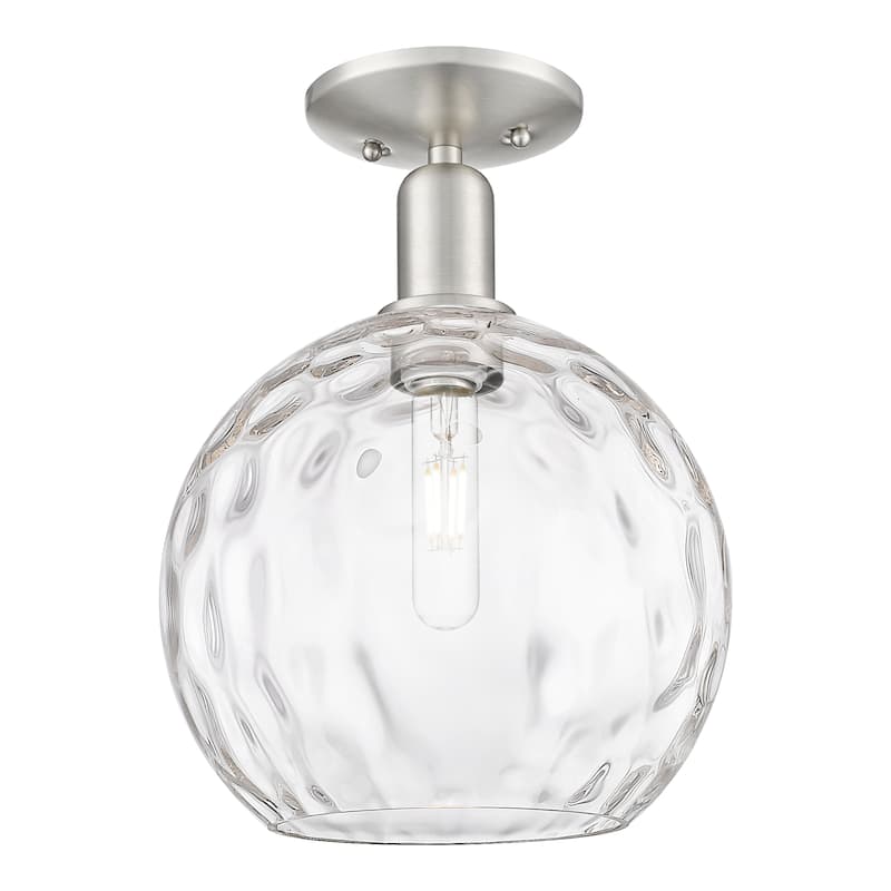 Innovations Lighting Endless Possibilities Arcadia - Athens Water Glass - 1 Light 10" Semi-Flush Mount