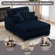preview thumbnail 55 of 53, 41.7" W Upholstered Plush Corduroy Chaise Lounge with Pillows