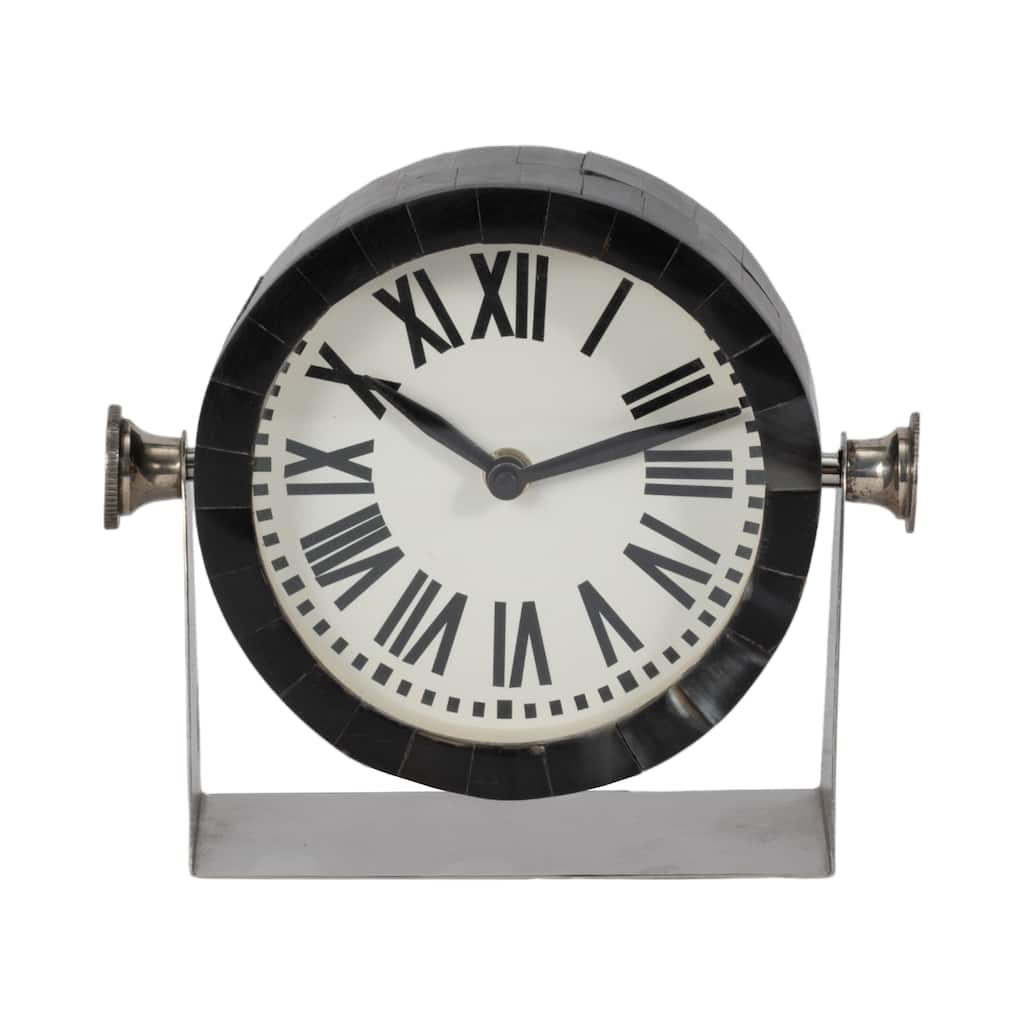 Sagebrook Home's Elegant Designer Steel & Glass Clock