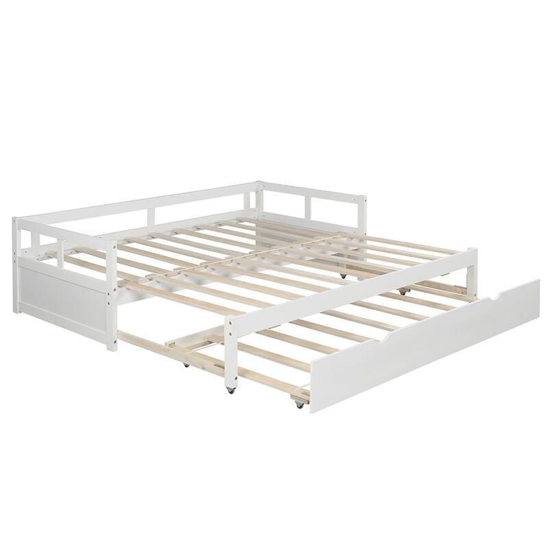 Merax Twin/King Expandable Sleeper Daybed with trundle