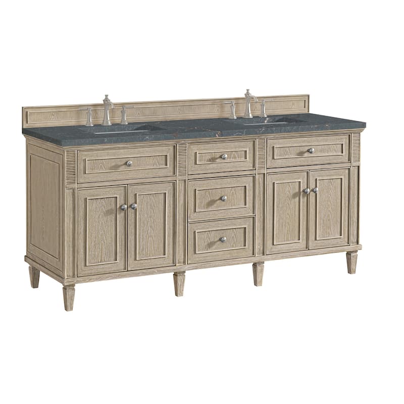 James Martin Vanities 424-V72-3PBL Lorelai 72" Double Basin Wood