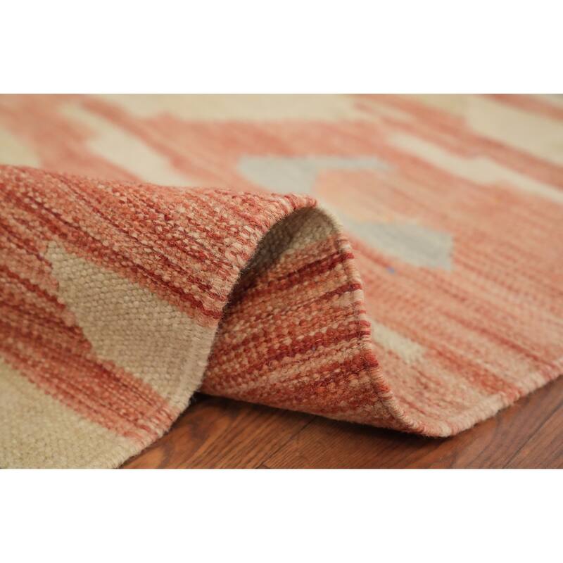 Hand Woven Oriental 100% Wool Carpet Southwestern Modern Multi-Colored Kilim Area Rug - 5' 1'' X 3' 5''