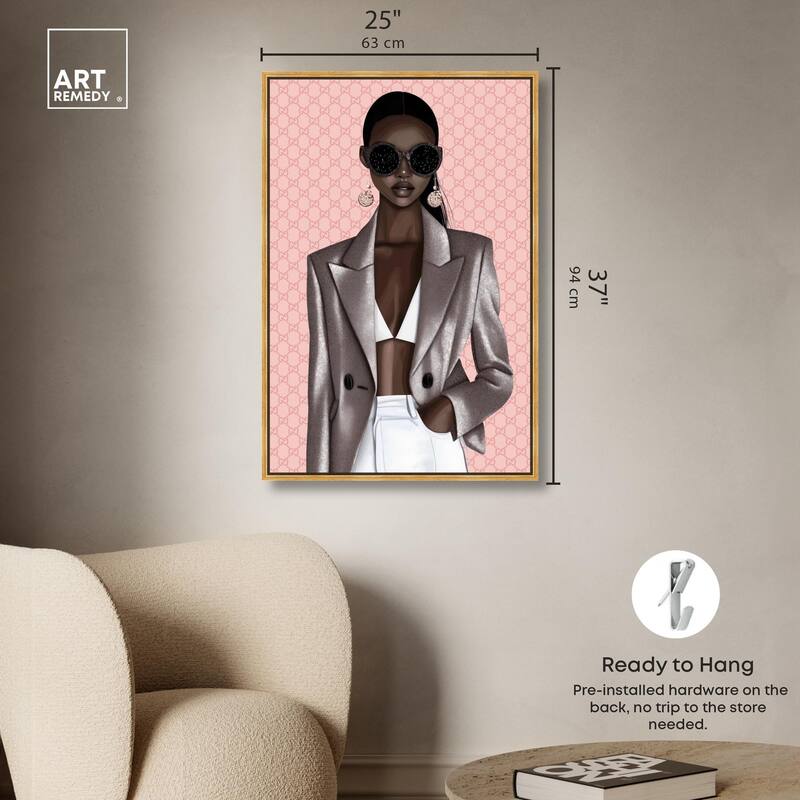 Cool Luxury Woman Canvas by Art Remedy