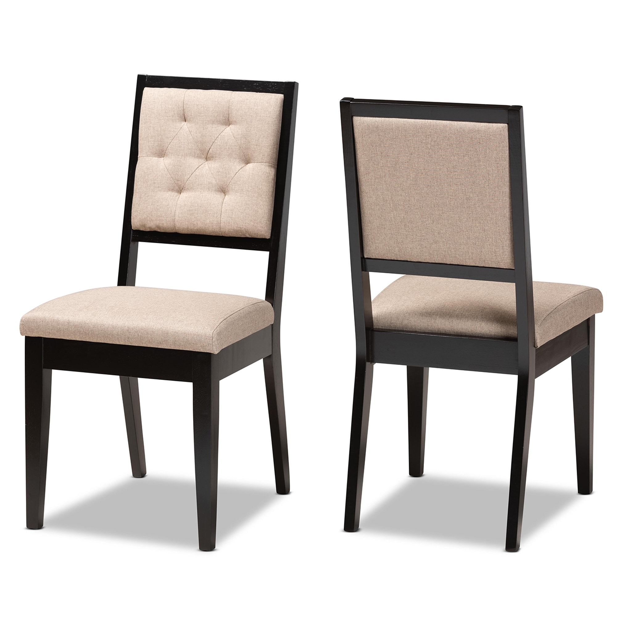 木製ダイヤモンドパターン椅子 Gideon Modern & Contemporary Diamond-tuffed Wood Dining Chair Set