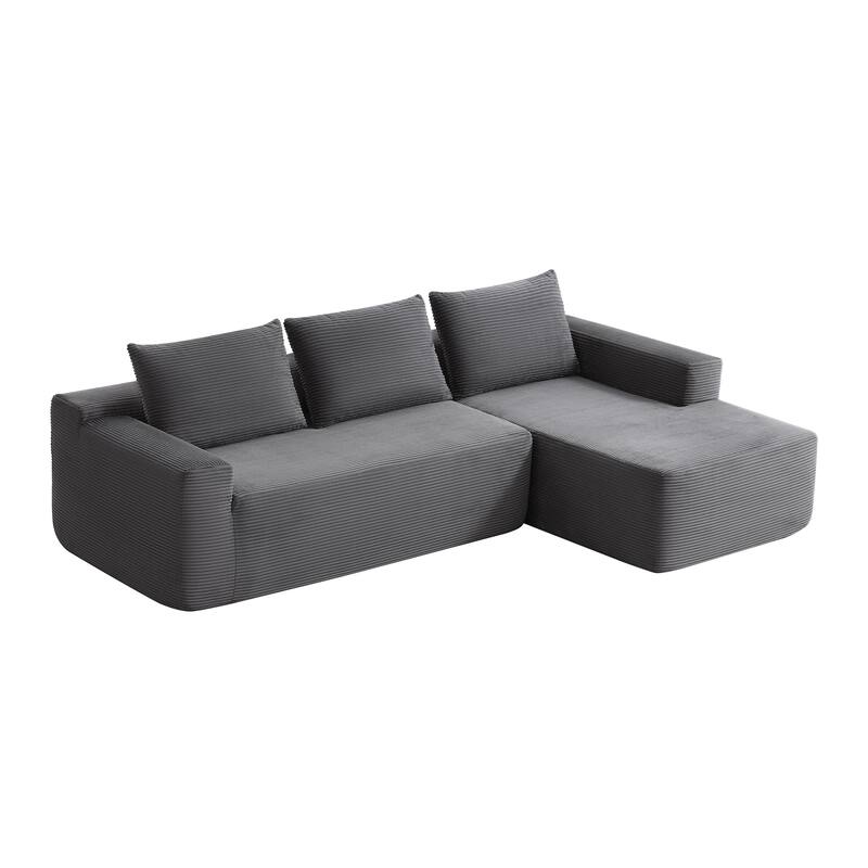 105" Cloud Sectional Couch with L-Shape Chaise,Modern Modular Sofa with Deep Seat, Upholstered Couches for Living Room