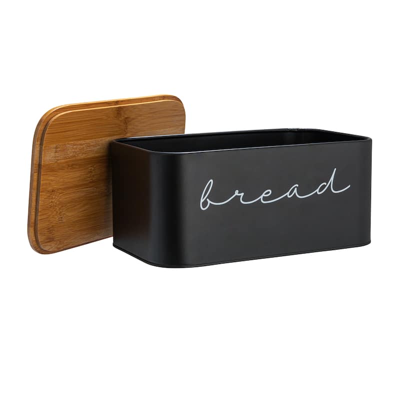 Metal "Bread" Bin with Bamboo Lid