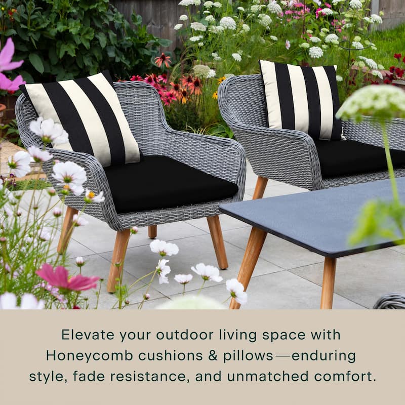 Outdoor Universal Seat Cushion (2-Pack) - 18" wide x 17.5" deep x 2.5" thick