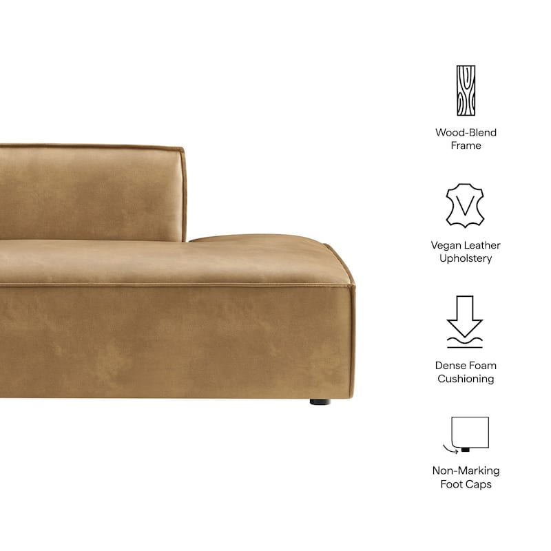 Restore Vegan Leather Right-Facing Armless Modular Chaise