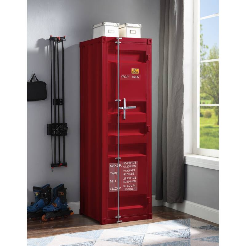 Metal Frame Wardrobe with Single Door