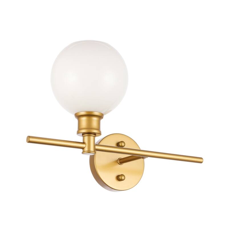 Collins 1-Light Glass Right Wall Sconce - 14.7/9.8