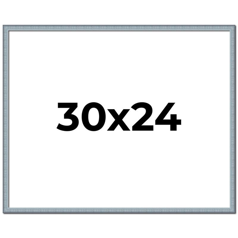 30x24 Frame Rustic Sky Blue Solid Wood Picture Frame | 0.75 Inch