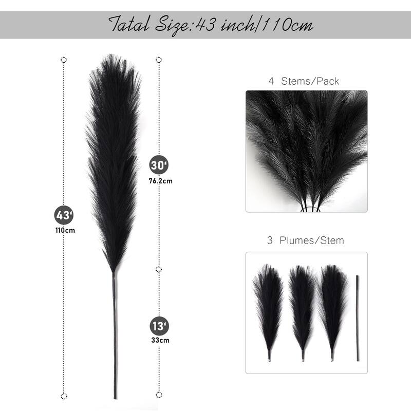 Extra Large Faux Pampas Grass Decor