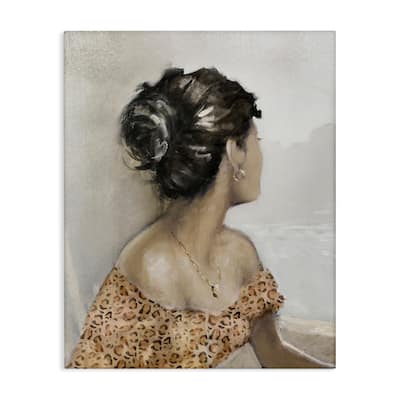 Stupell Woman Looking Away Portrait Canvas Wall Art Design By E. Anthony Orme