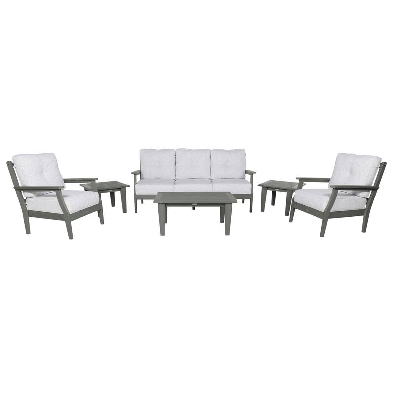 HIGHWOOD Lehigh 6-Piece Couch and Chair Deep Seating Set - Lively Parchment