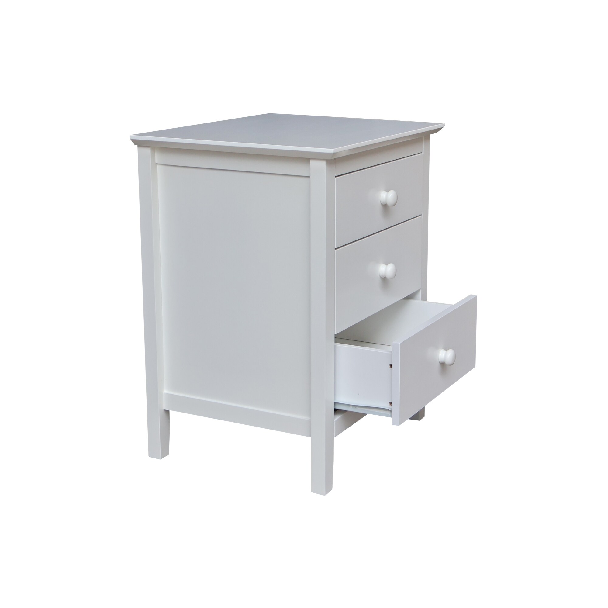 Solid Wood Nightstand with 3 Drawers by International Concepts-image