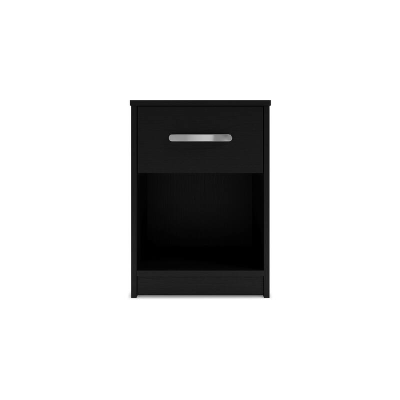Signature Design by Ashley Finch Black Platform Bed with 2 Nightstands