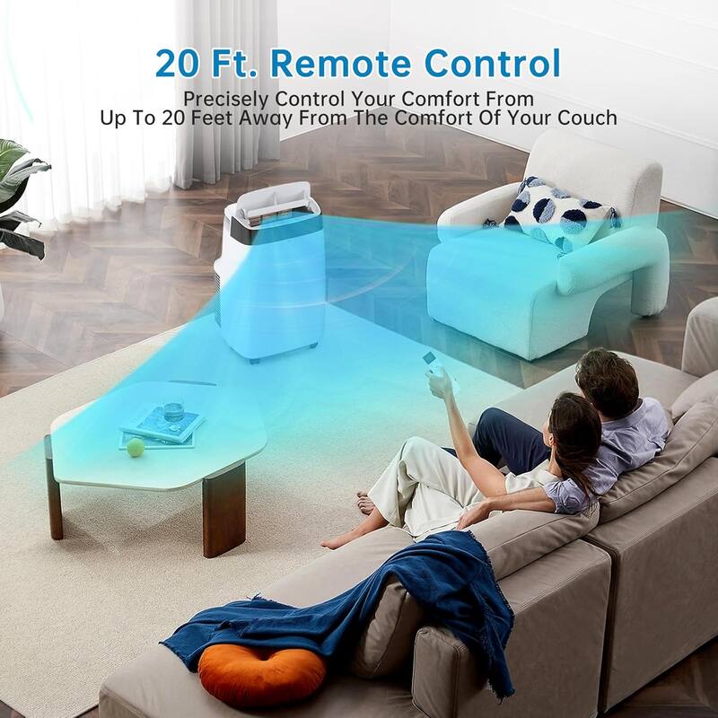 Portable Air Conditioner,10,000 BTU Cools Rooms Up to 450 Sq.Ft. 3 Modes, Remote Control, Easy Installation Kit Included
