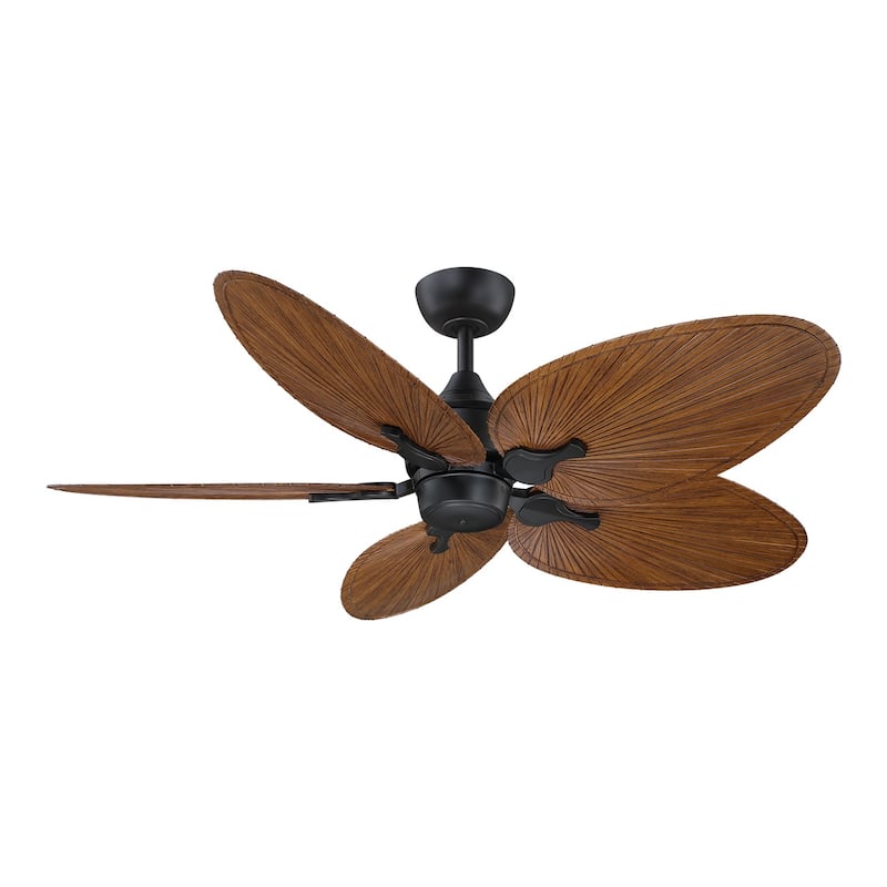 Islander DC 22 inch Indoor/Outdoor Ceiling Fan Narrow Oval Palm-Inspired Blades - Set of 5