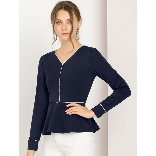 ruffle hem peplum top