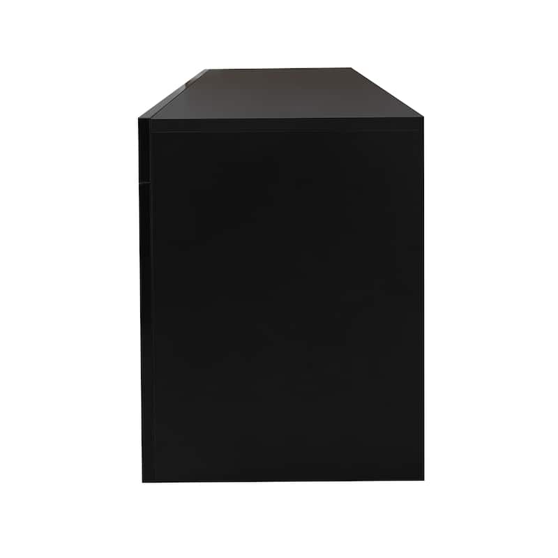Black 51" Modern TV Stand with RGB LED & Large Drawer for TVs Up to 50"