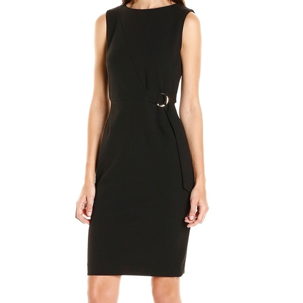 calvin klein buckled sheath dress