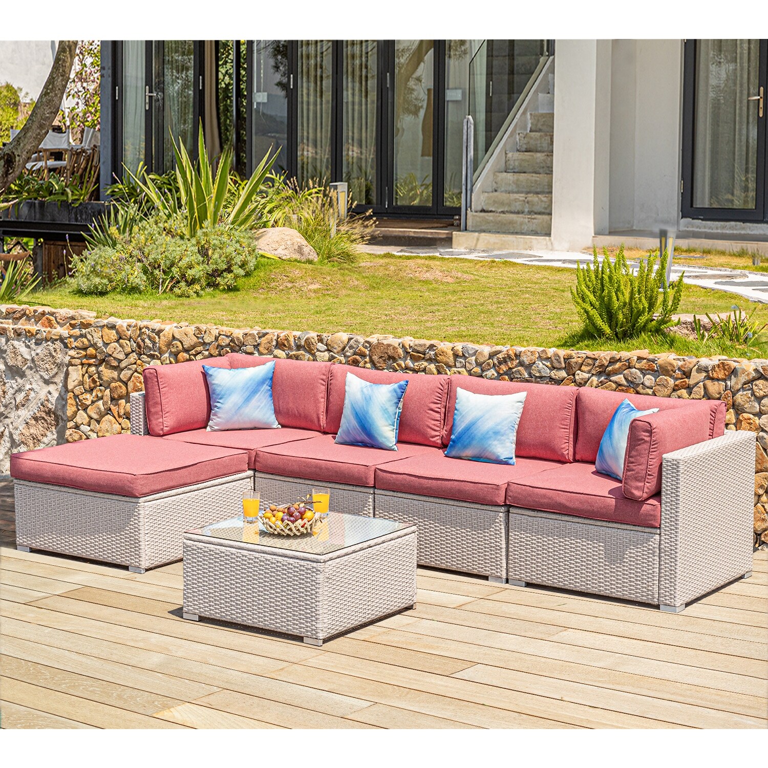 asherman 6 piece sofa set with cushions