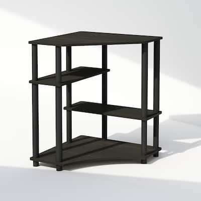 4 Tiers Wood Household Shelving Unit in Espresso/Black (31.1 in. W x 28.5 in. H x 22.5 in. D) - 31.1