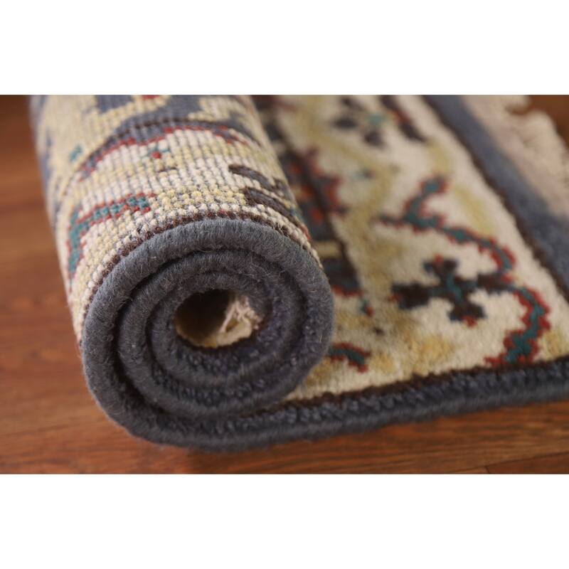 All-Over Indian Oushak Rug Hand-Knotted Wool Carpet - 2'0"x 3'0"