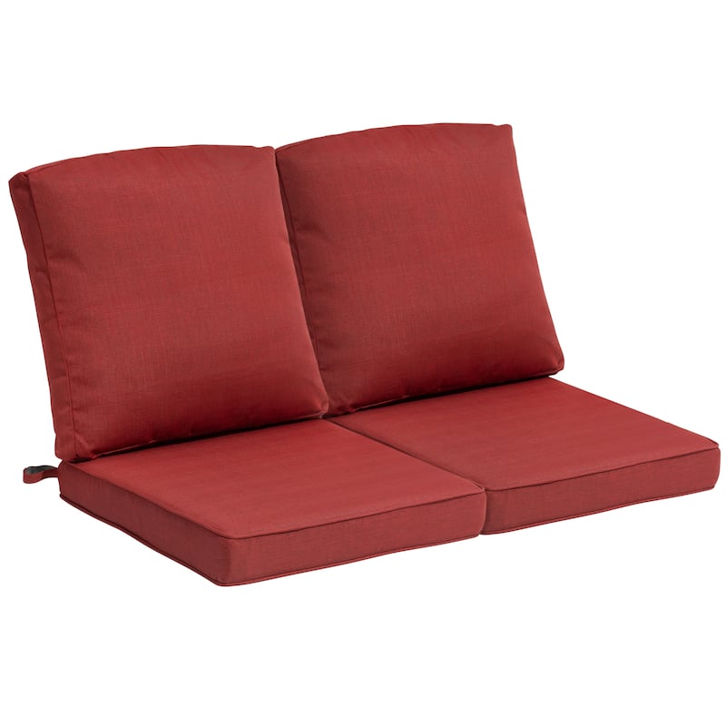 21 W in x 22 D in. Outdoor Deep Seat Chair Cushion Set Dining Patio Chair Pad Set - 2-Seater - CHILI
