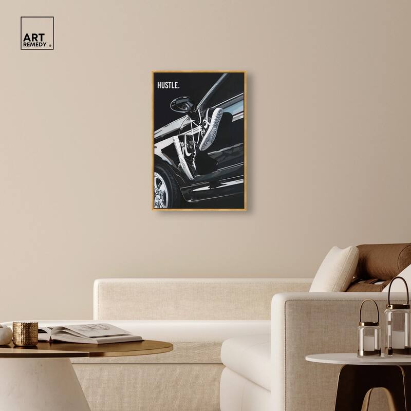 Sneaker Lace Car Canvas by Art Remedy