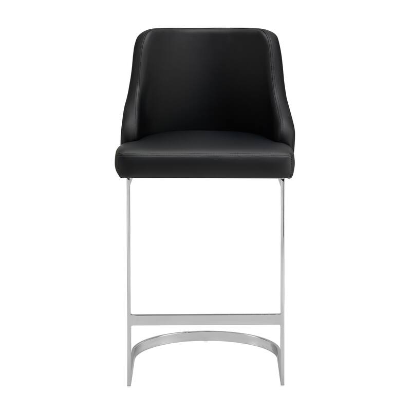 25.8'' Velvet/Leather Counter Height Bar Stools, Set of 2/3 - 36.6"H x 18.9"W x 20.5"D